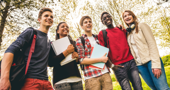 students laughing