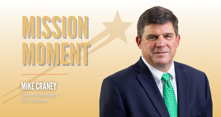 The image features a photo of Mike Craney and the words "Mission Moment."