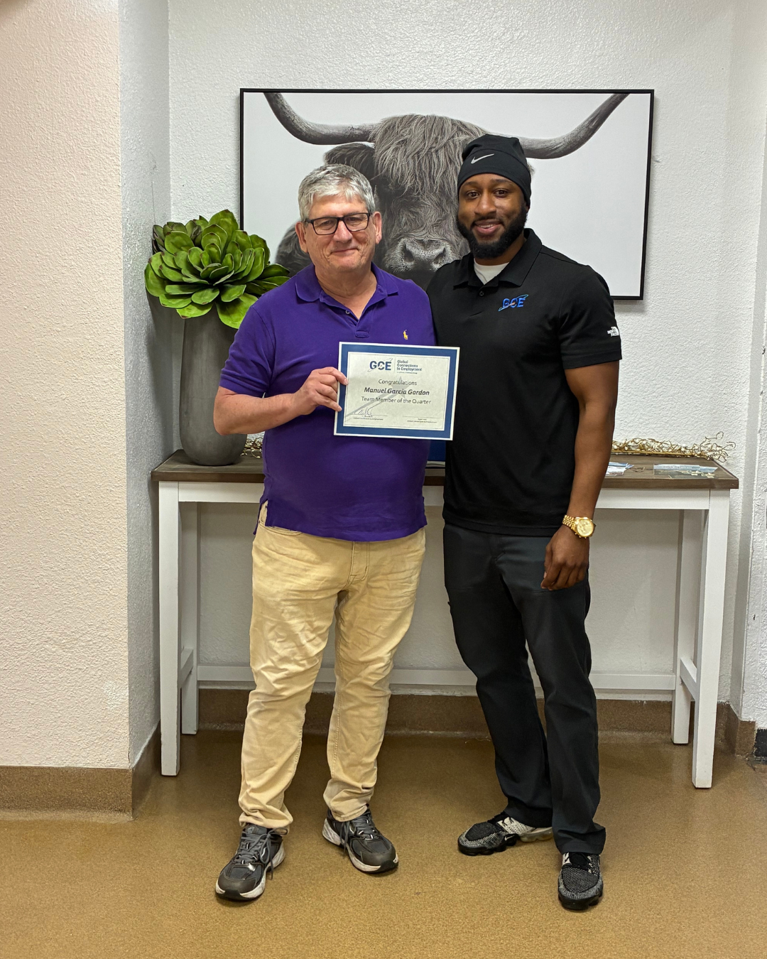 Photo of Manuel and Rodney.