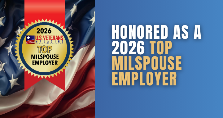 Honored as a 2026 Top Milspouse Employer