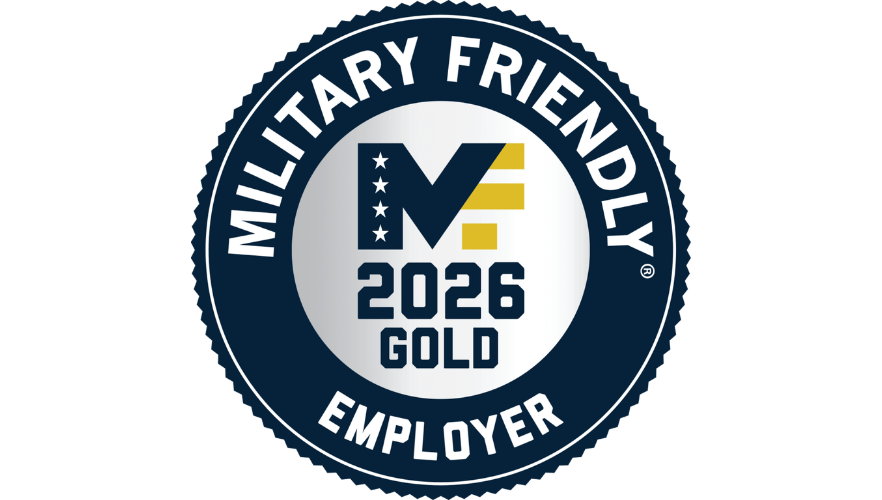 Military Friendly 2026 Gold Employer award logo