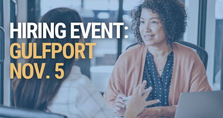 Hiring Event: Gulfport, Nov. 5